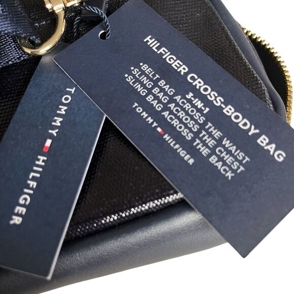 TOMMY HILFIGER Convertible Belt Bag Crossbody Bag Red White Blue NEW NWT - Picture 4 of 11